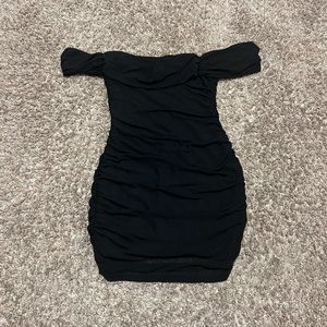 Black mini cocktail dress